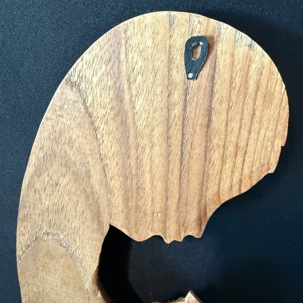 Wooden Carved Mother and Child Wall Decoration